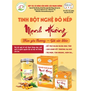 Tinh bột nghệ đỏ nếp nguyên chất 500 gam( ocop 3 sao)